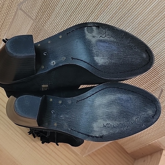 Sam Edelman Louie Suede Fringe Boots sz6 - Picture 6 of 8